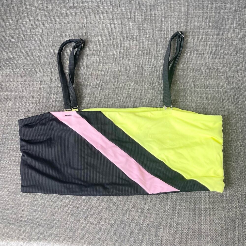 Maaji June Bandeau Bikini Swim Top Women’s size L removable straps